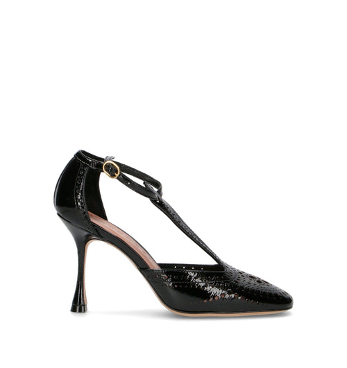 VICENZA Slingback donna nera in pelle