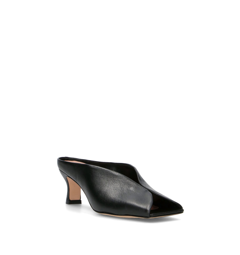 VICENZA Sabot donna nero in pelle