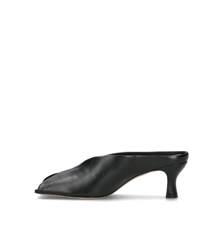 VICENZA Sabot donna nero in pelle