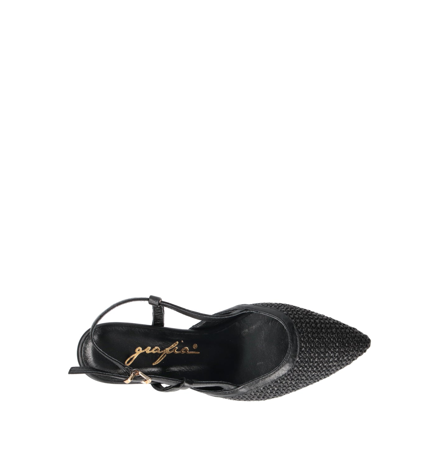 GRAFIA Slingback donna nera in pelle