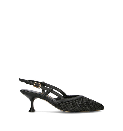 GRAFIA Slingback donna nera in pelle