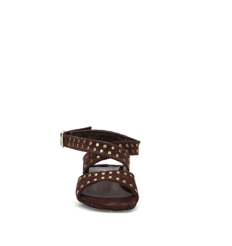 GRAFIA Sandalo donna marrone in suede