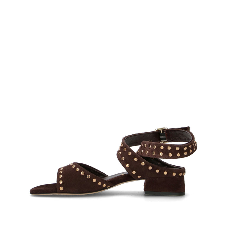 GRAFIA Sandalo donna marrone in suede