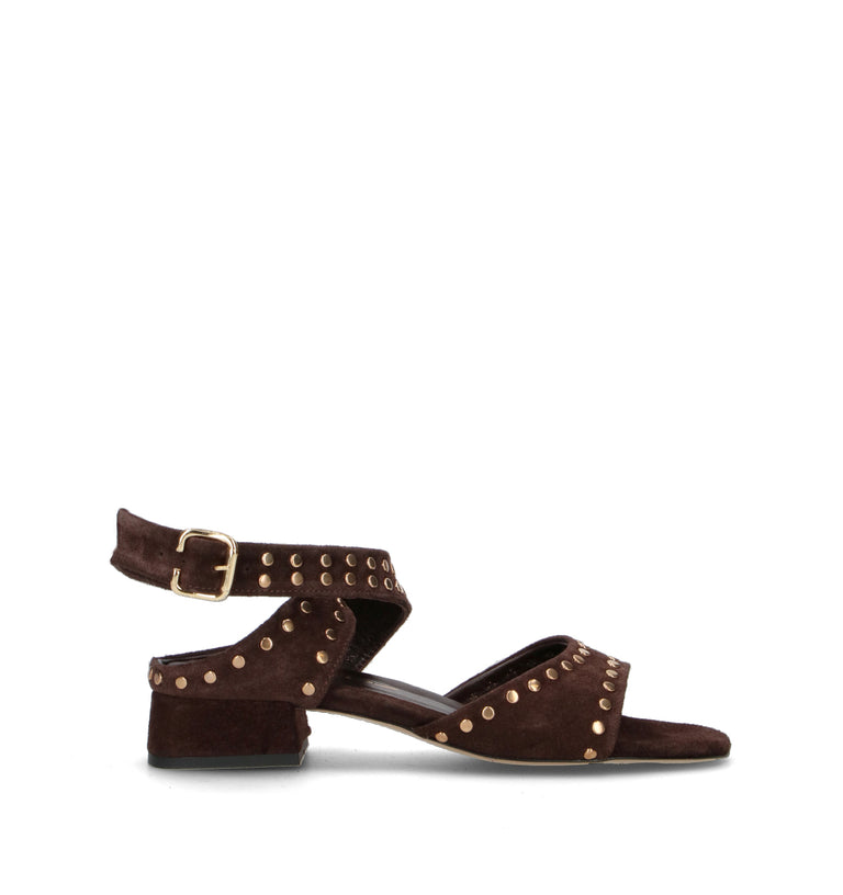 GRAFIA Sandalo donna marrone in suede