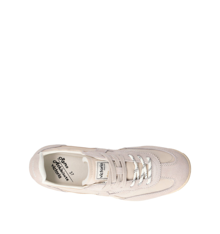 VICTORIA Sneaker donna beige in pelle