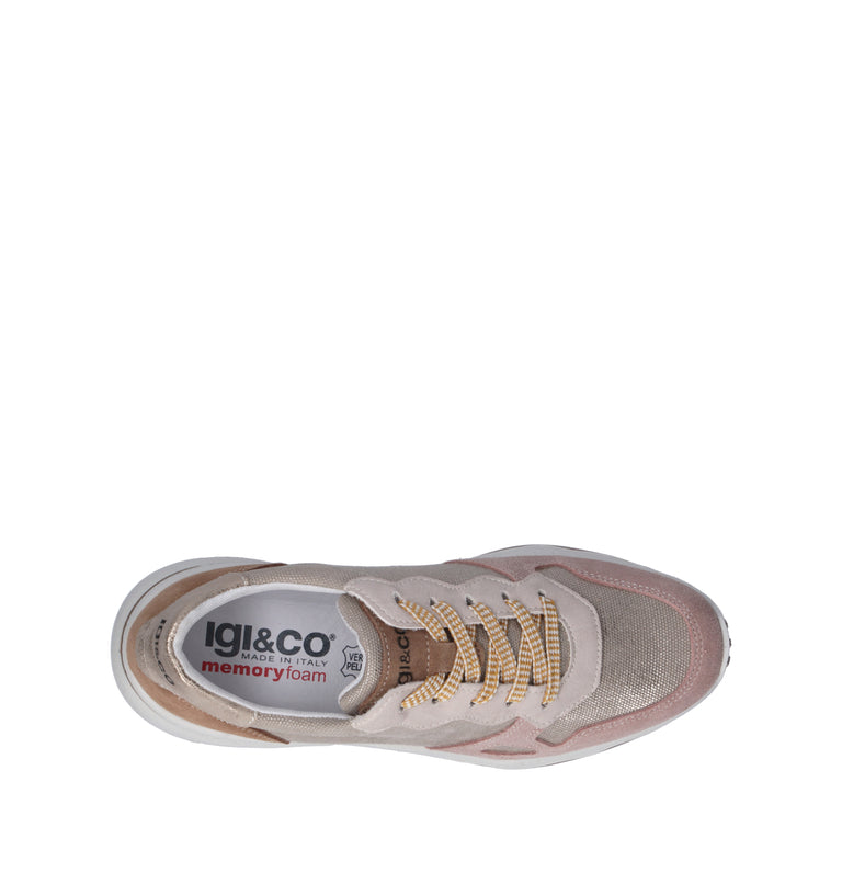 IGI&CO Sneaker donna beige/rosa