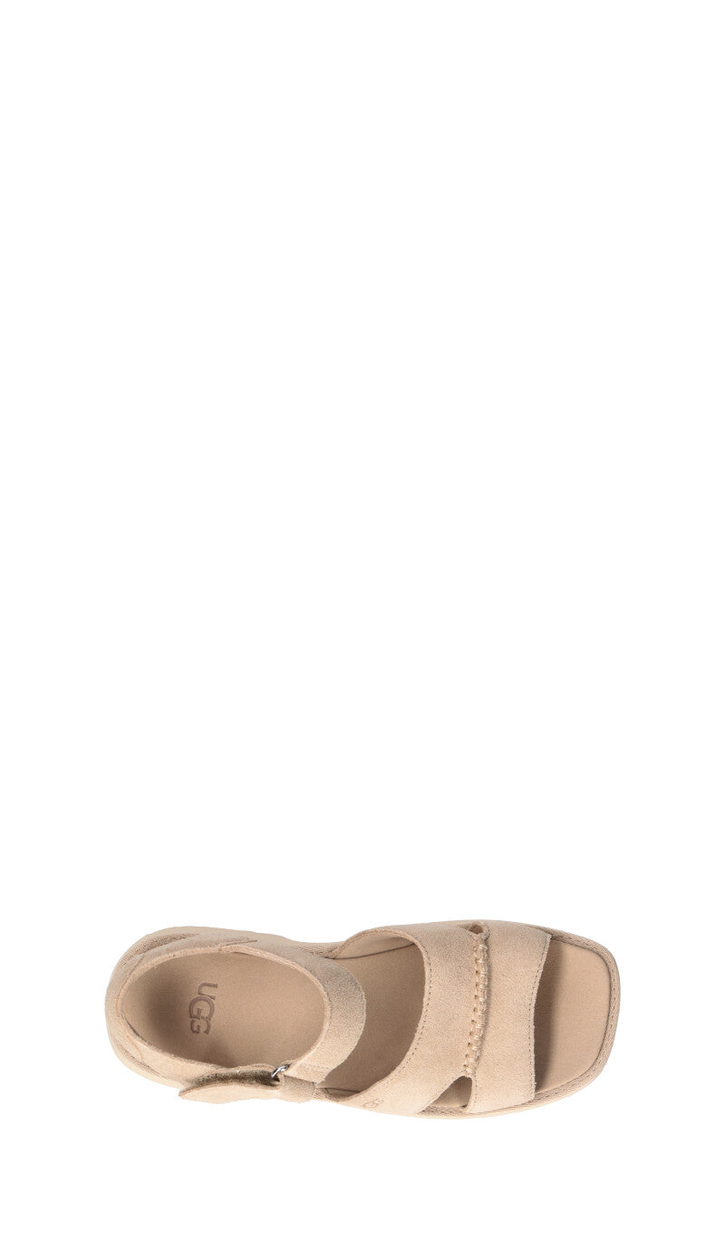 UGG NEW HEIGHTS ANKLE STRAP Sandalo donna beige in suede