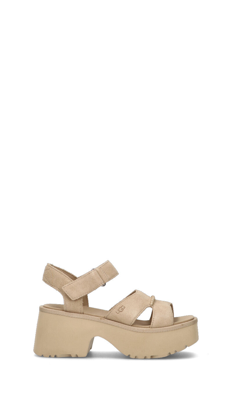 UGG NEW HEIGHTS ANKLE STRAP Sandalo donna beige in suede
