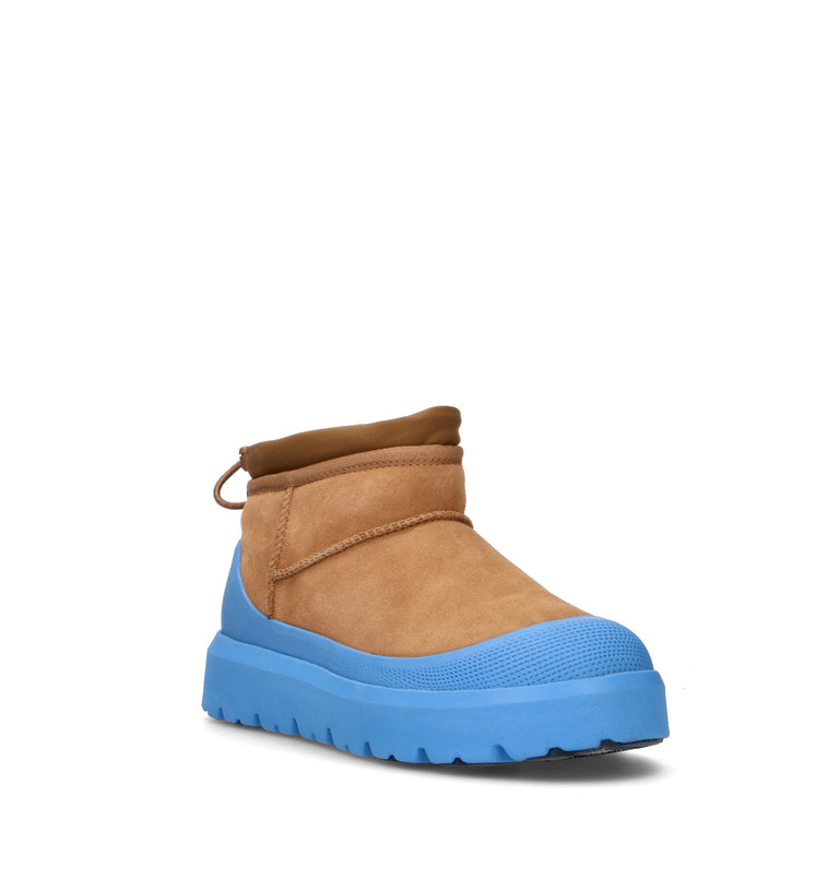 UGG M CL ULTRA MINI WEATHER HYBRID Stivaletto pelo uomo chestnut/azzurro waterproof