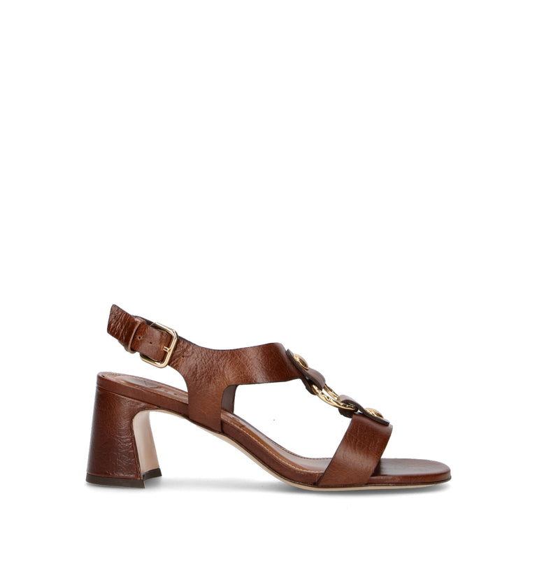 VICENZA Sandalo donna testa di moro in pelle