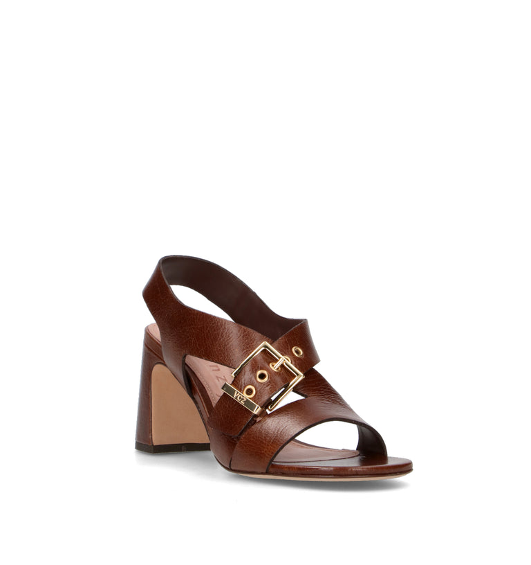 VICENZA Sandalo donna marrone in pelle