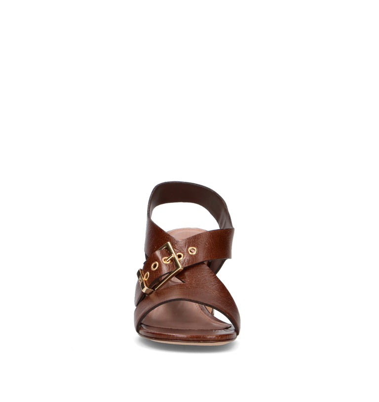 VICENZA Sandalo donna marrone in pelle