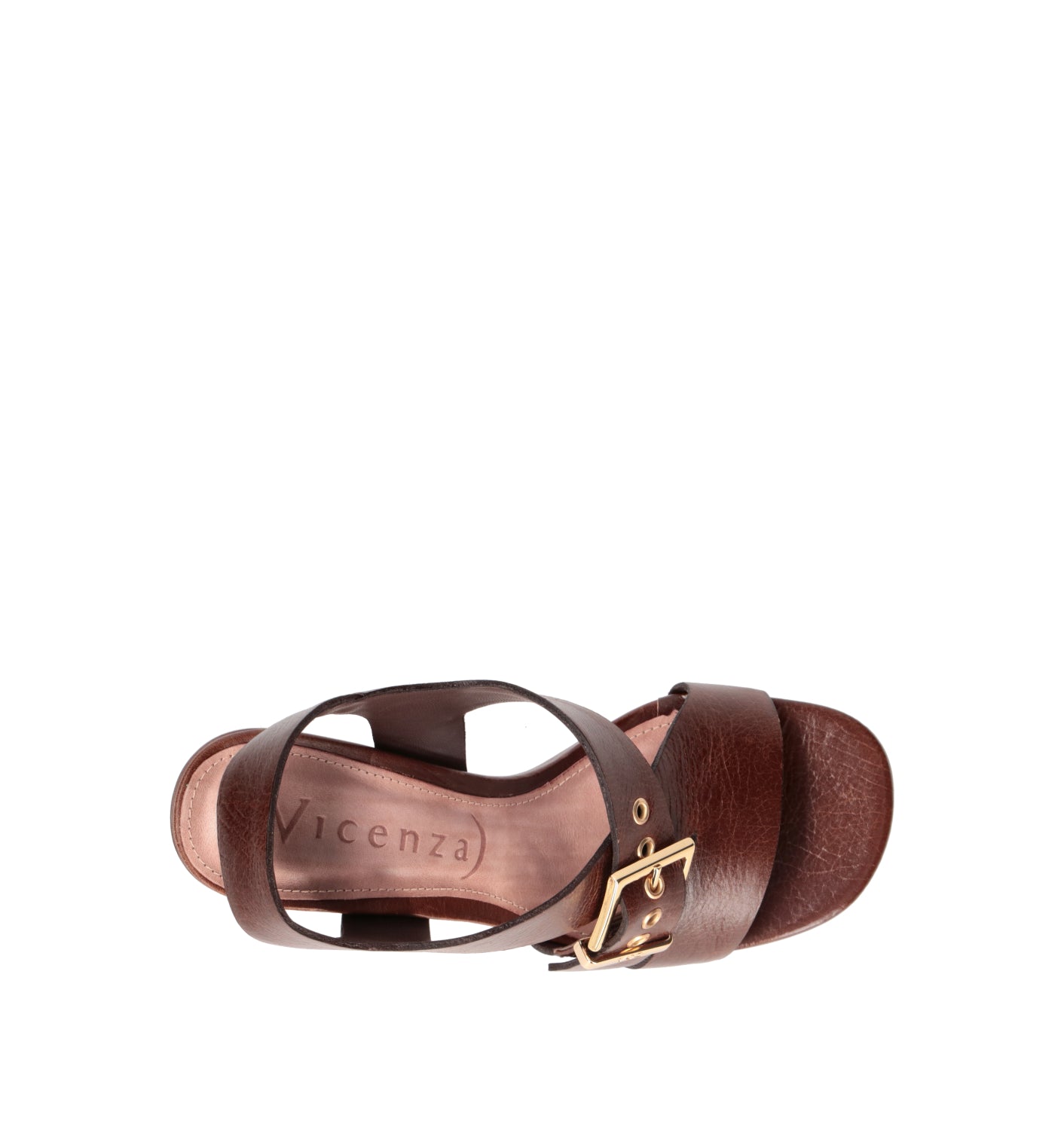 VICENZA Sandalo donna marrone in pelle