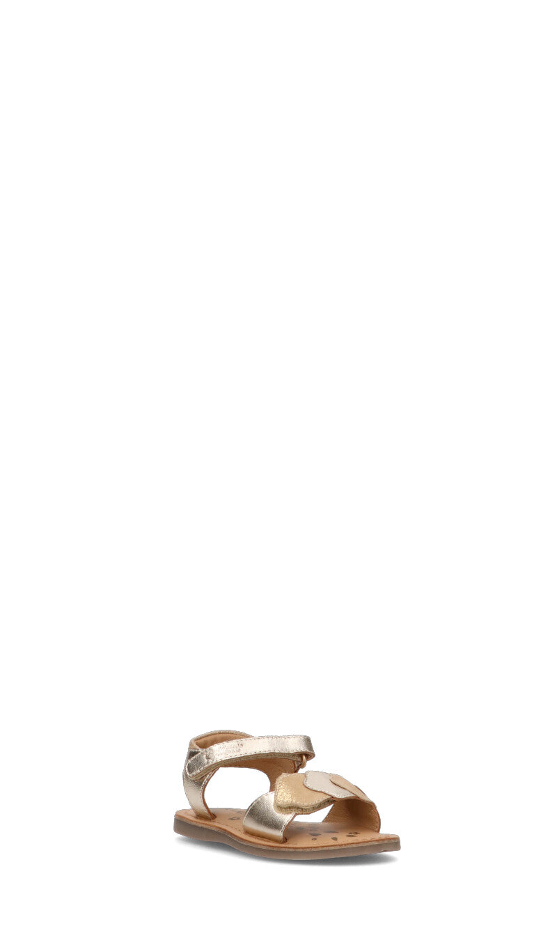 KICKERS Sandalo bimba oro in pelle