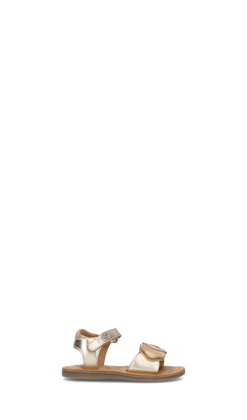 KICKERS Sandalo bimba oro in pelle