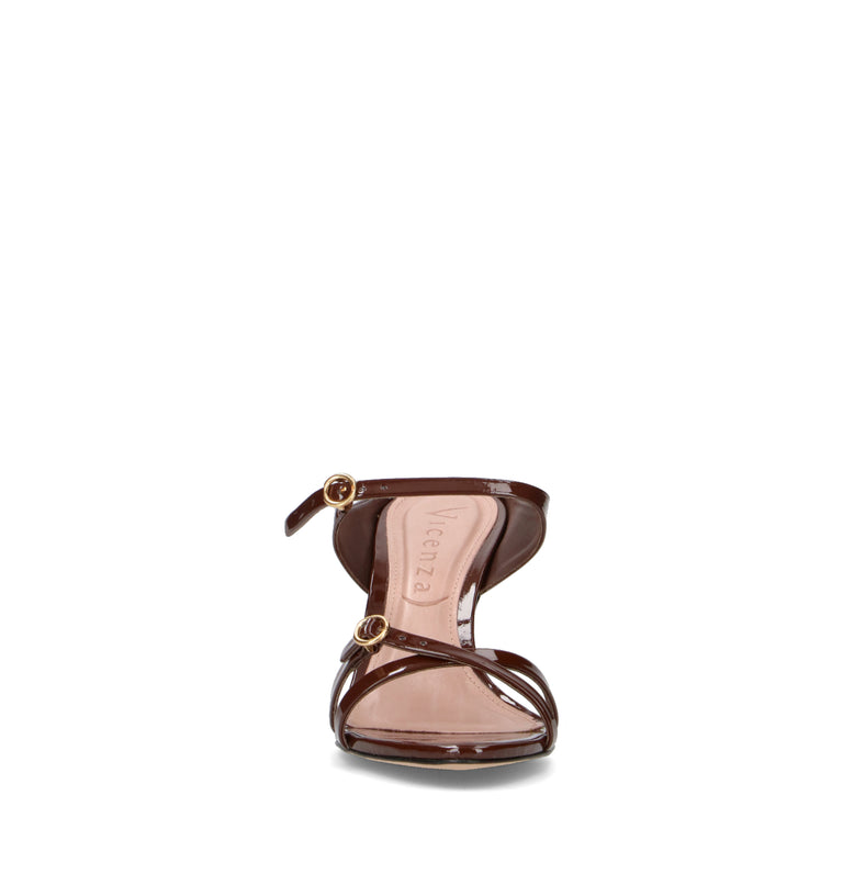 VICENZA Sandalo donna marrone in pelle