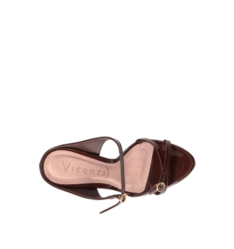 VICENZA Sandalo donna marrone in pelle