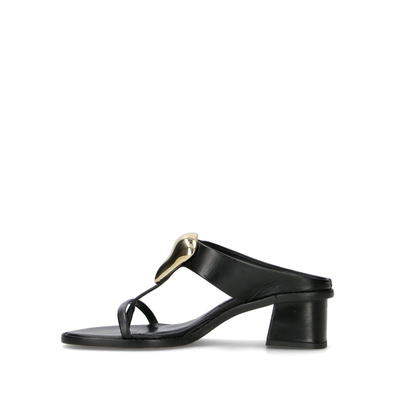 VICENZA Sandalo donna nero in pelle