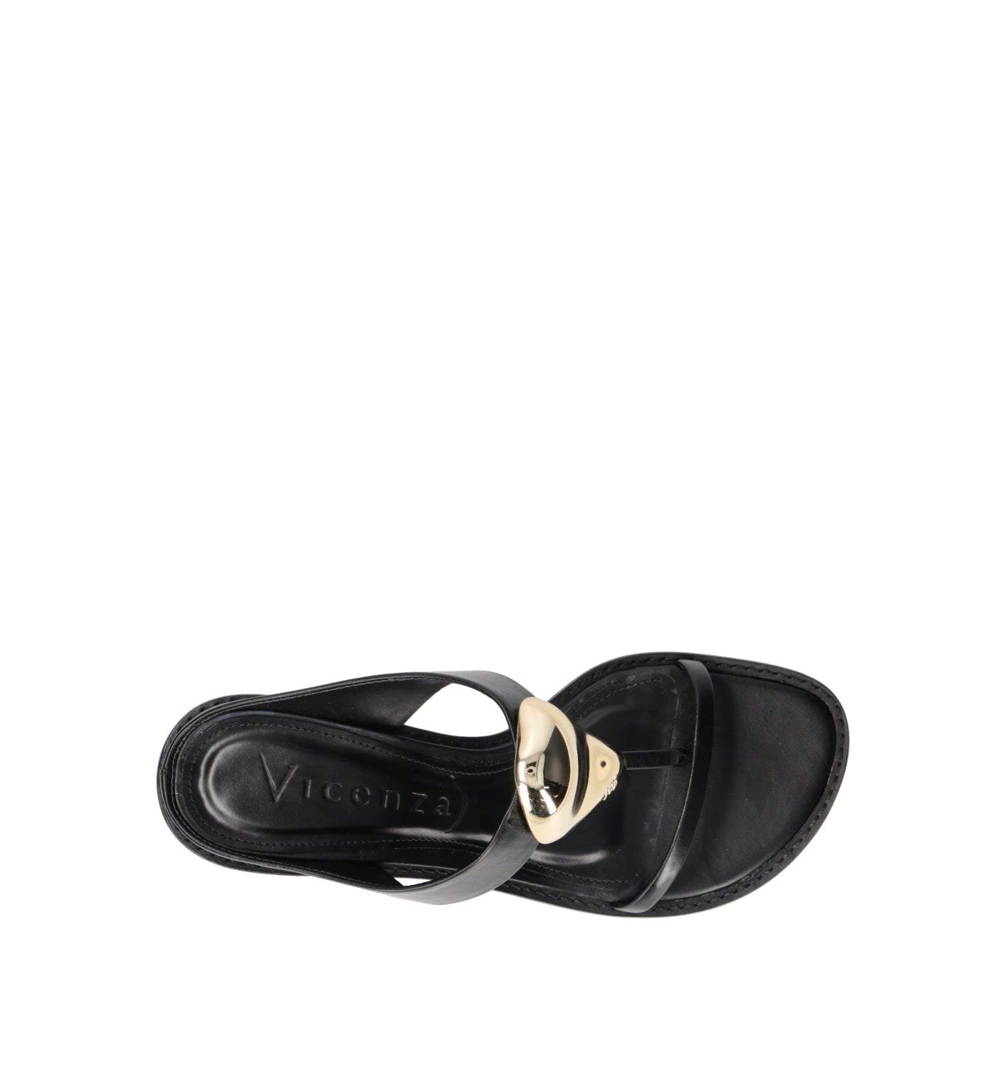 VICENZA Sandalo donna nero in pelle