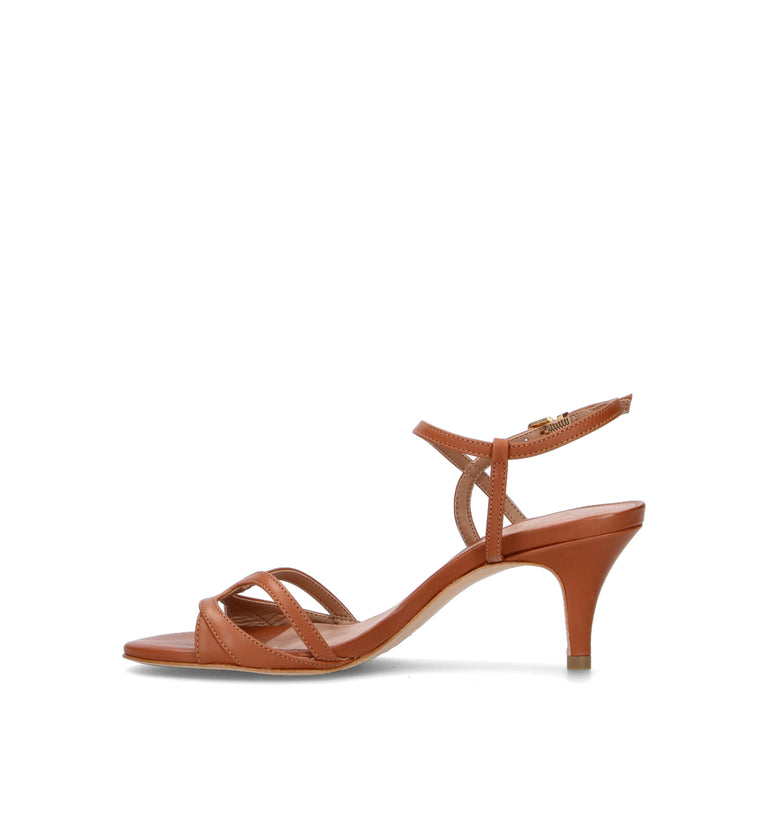 VICENZA Sandalo donna marrone in pelle