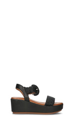 INUOVO Sandalo donna nero in pelle