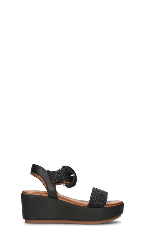 INUOVO Sandalo donna nero in pelle