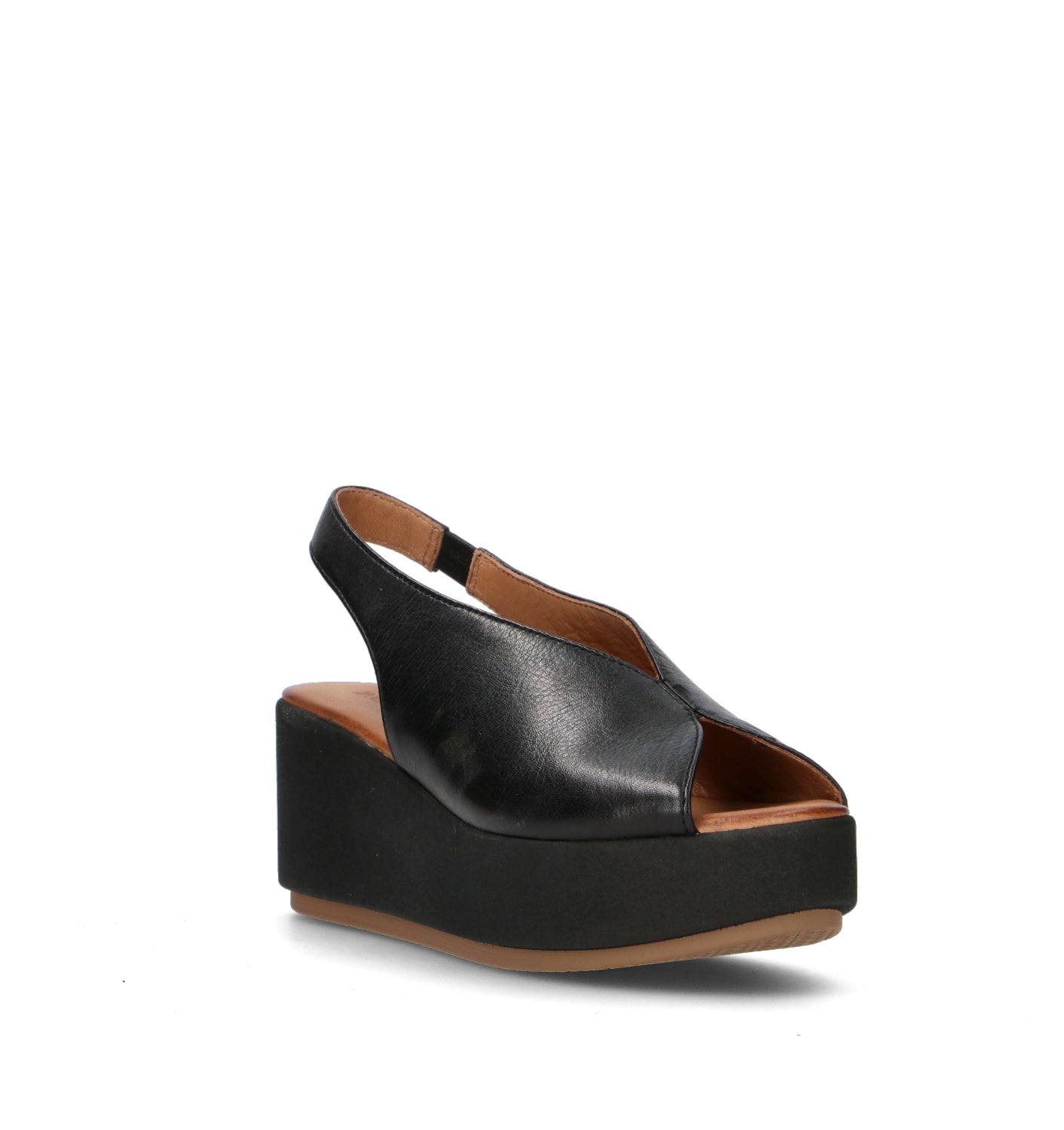 INUOVO Sandalo donna nero in pelle
