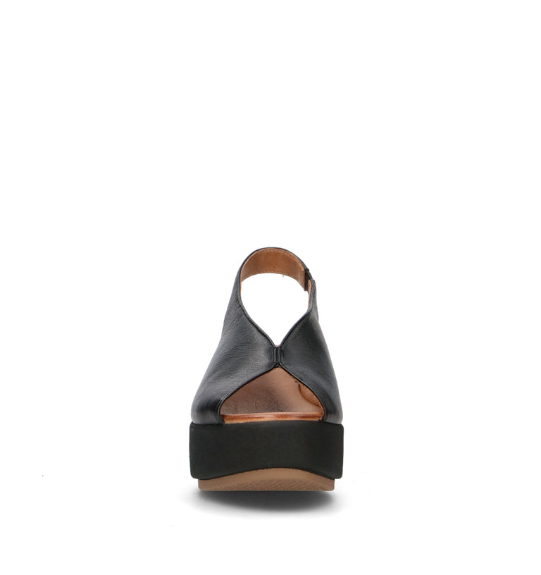 INUOVO Sandalo donna nero in pelle