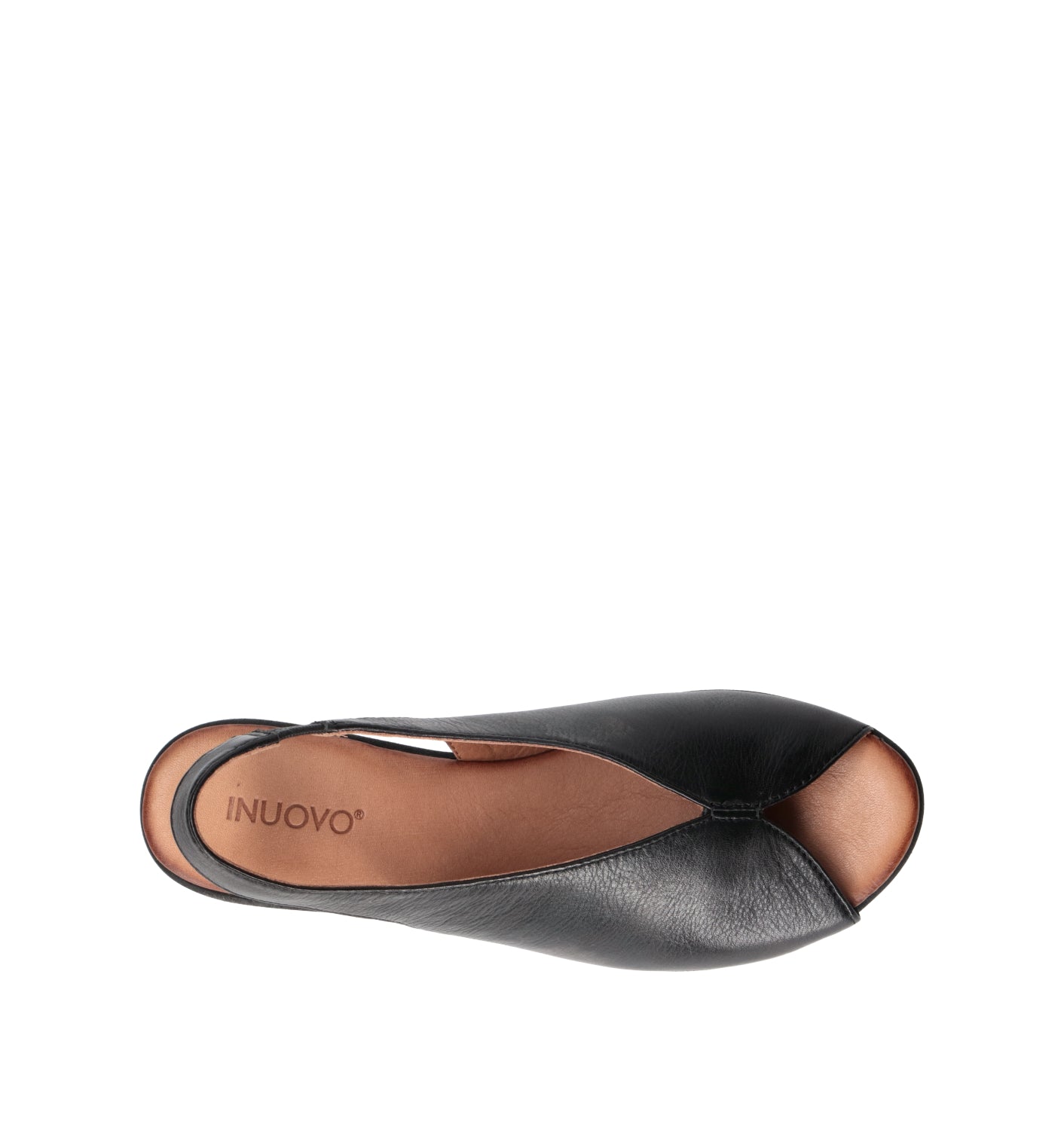 INUOVO Sandalo donna nero in pelle