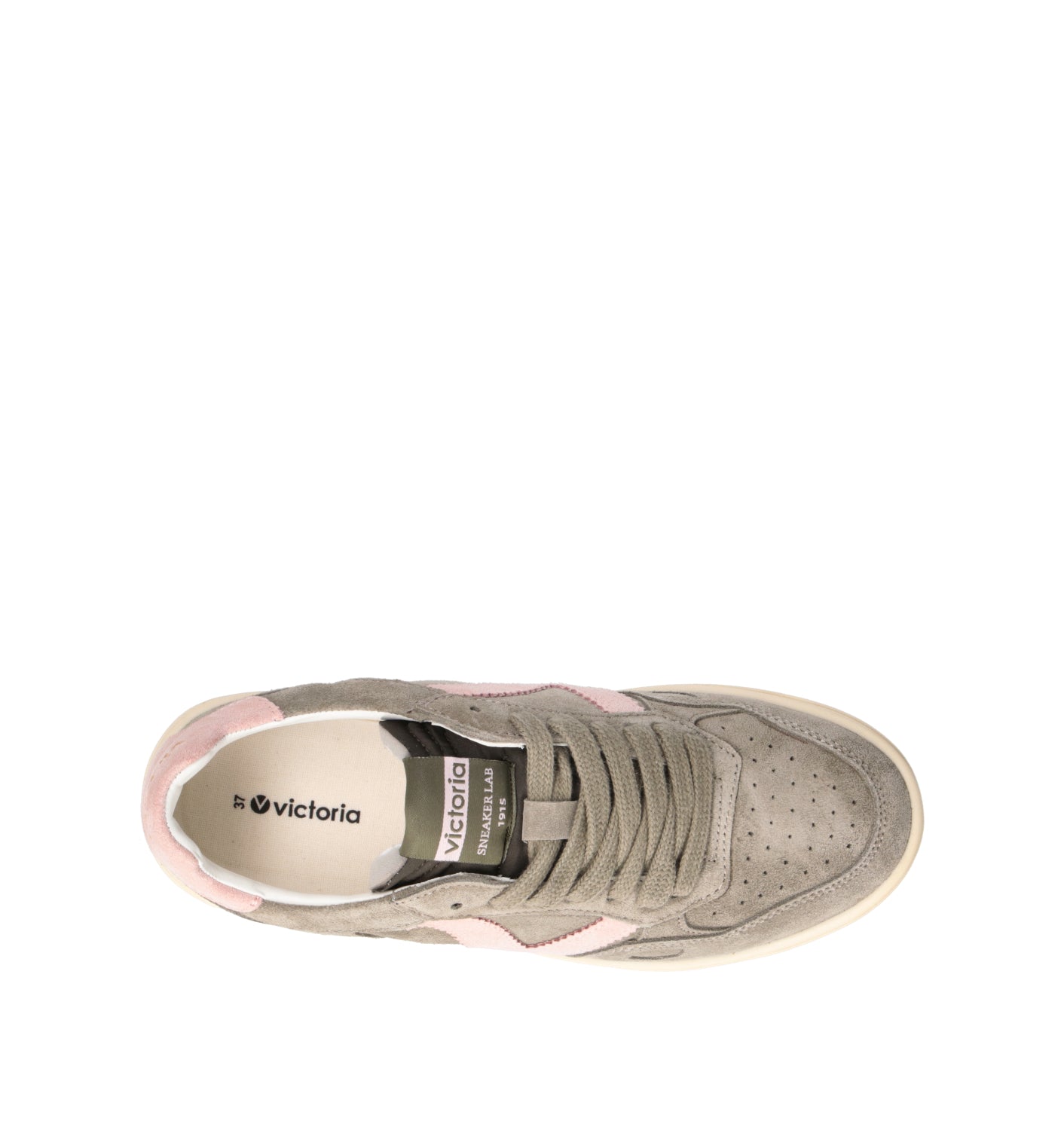 VICTORIA Sneaker donna kaki/rosa in suede