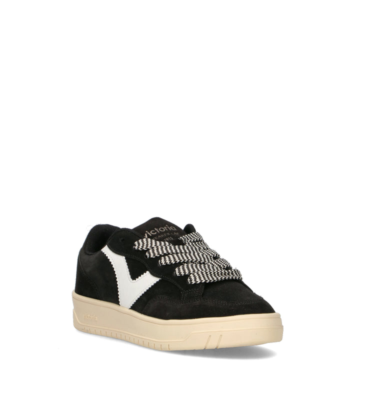 VICTORIA Sneaker donna nera in suede