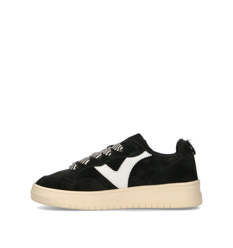 VICTORIA Sneaker donna nera in suede