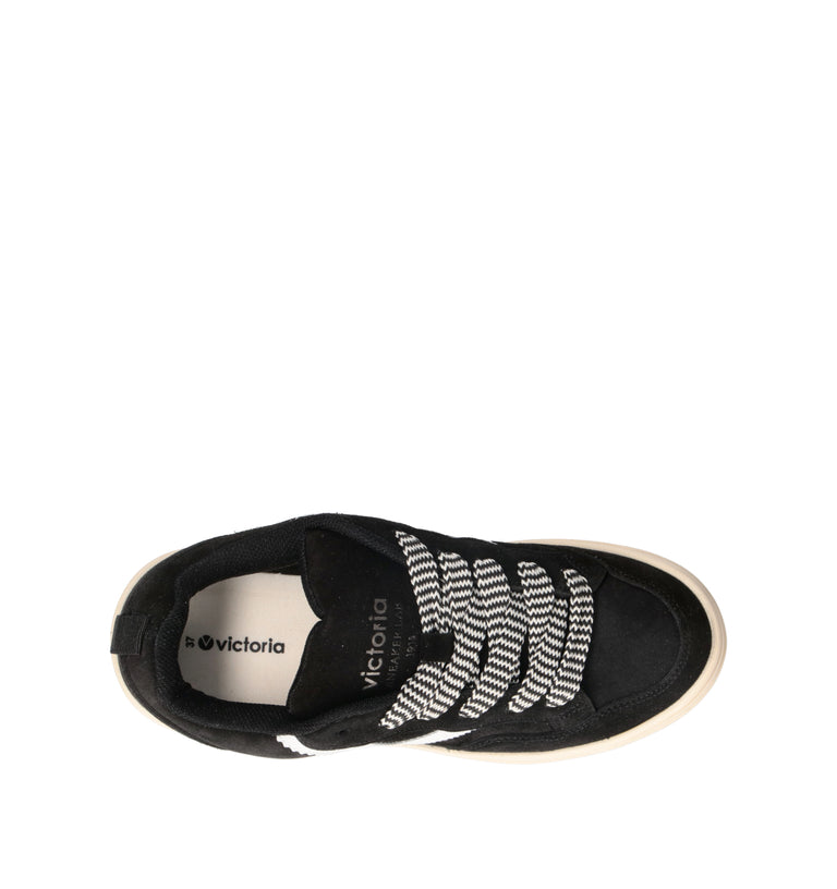 VICTORIA Sneaker donna nera in suede