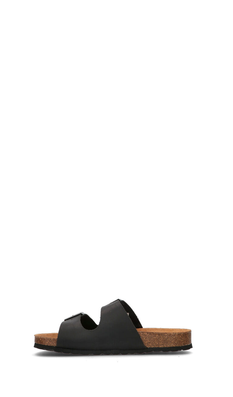 BIO GREEN Ciabatta uomo nera in pelle