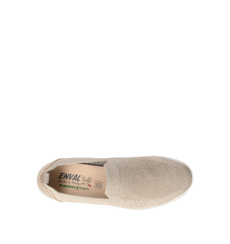ENVAL Mocassino donna platino