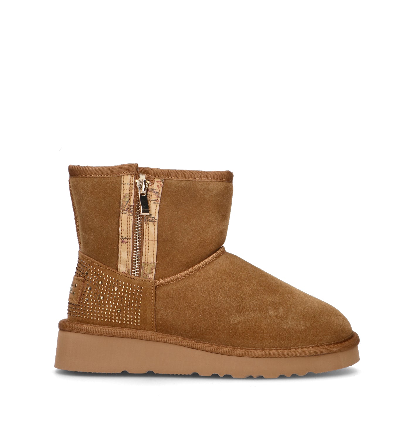 ALVIERO MARTINI Stivaletto pelo ragazza cammello in suede