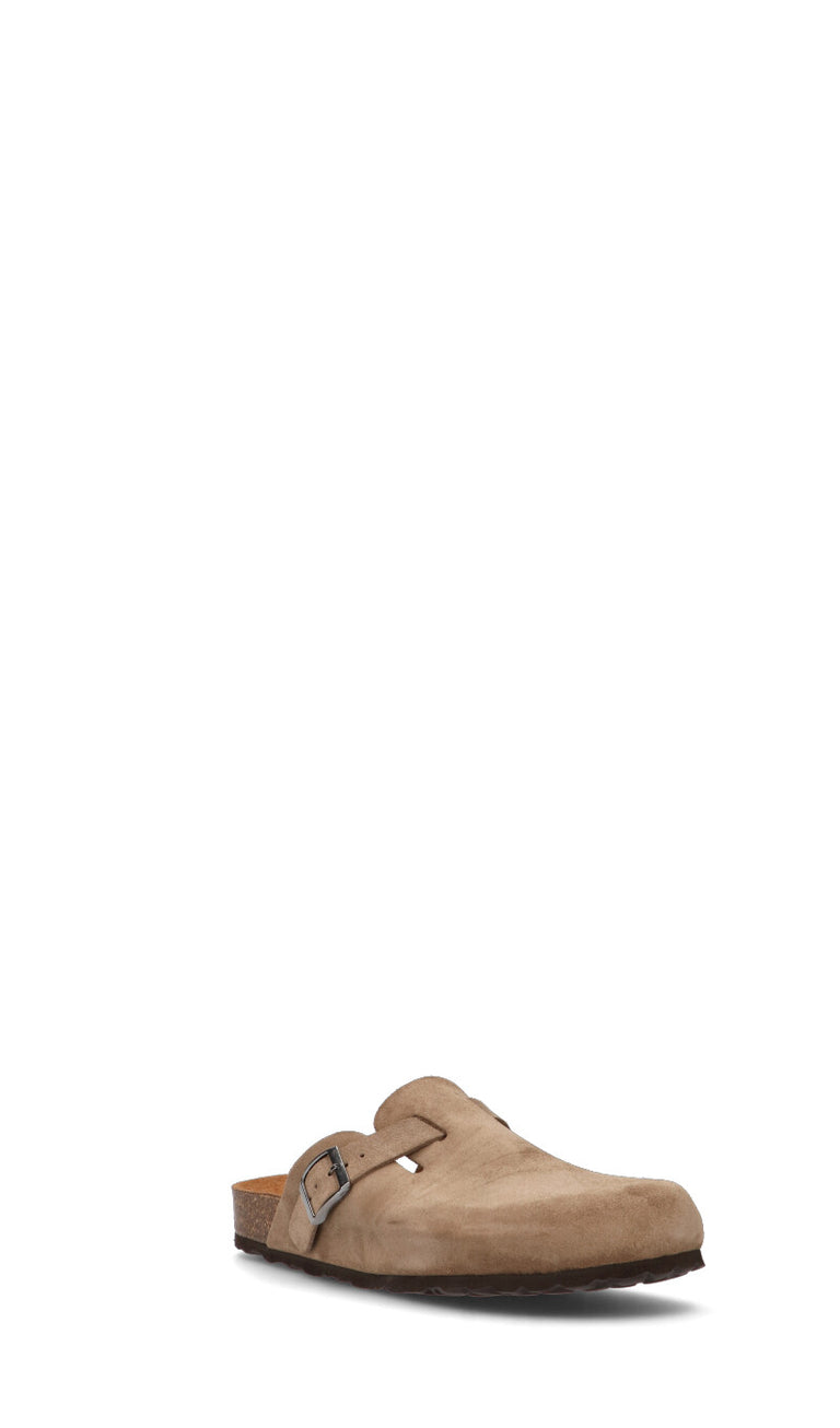 BIO GREEN Ciabatta uomo taupe in suede