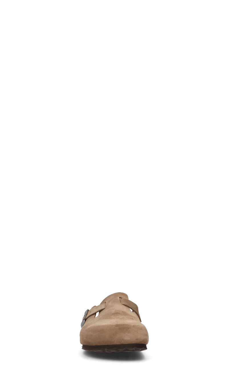 BIO GREEN Ciabatta uomo taupe in suede