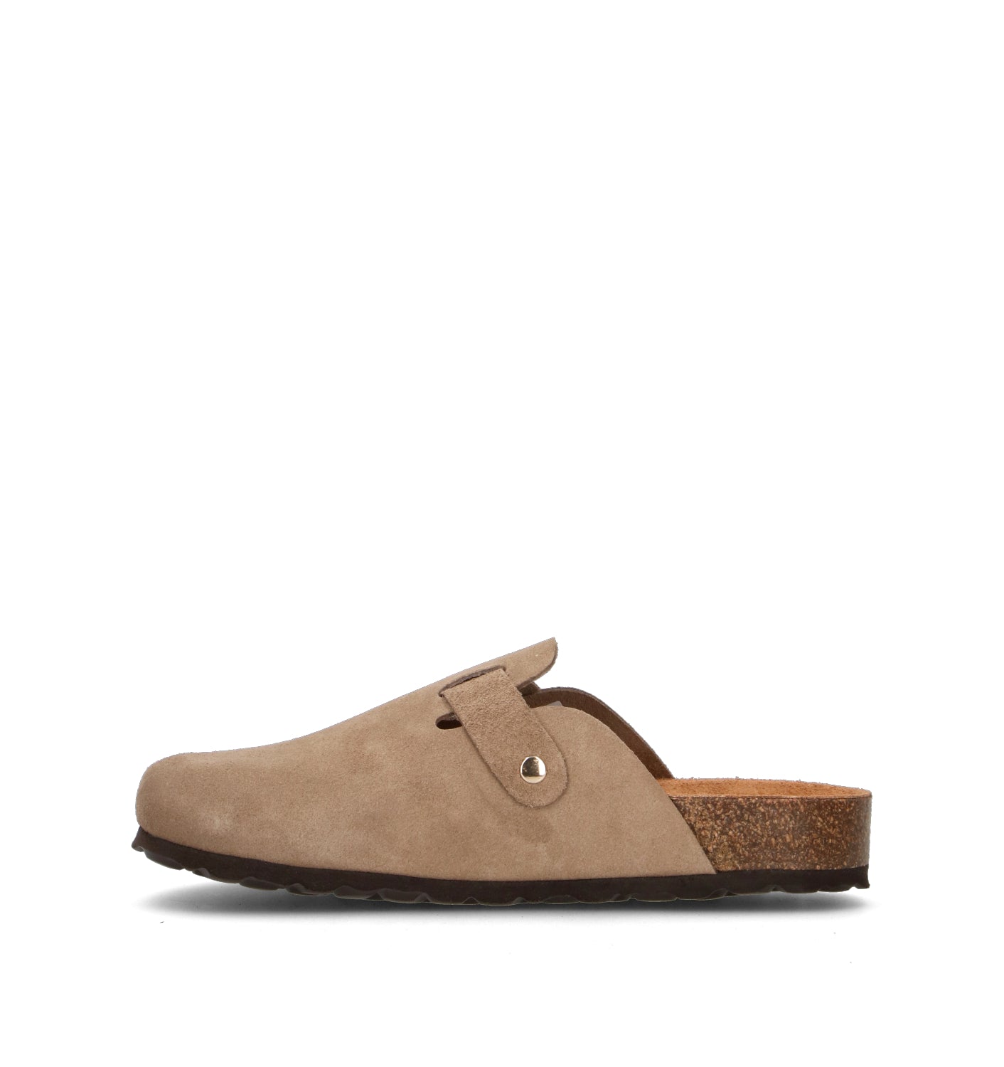 BIO GREEN Ciabatta donna taupe in suede