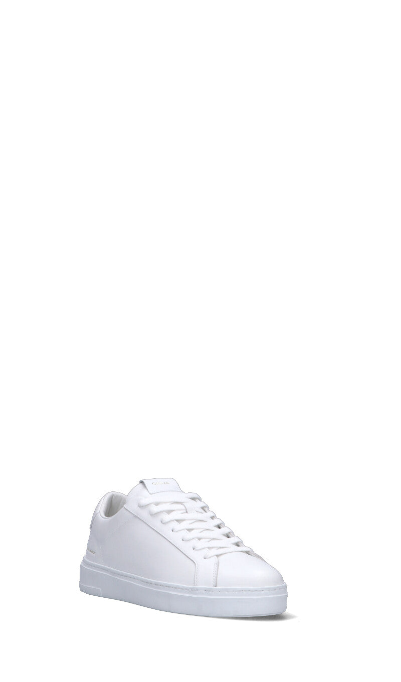 CRIME Sneaker uomo bianca in pelle