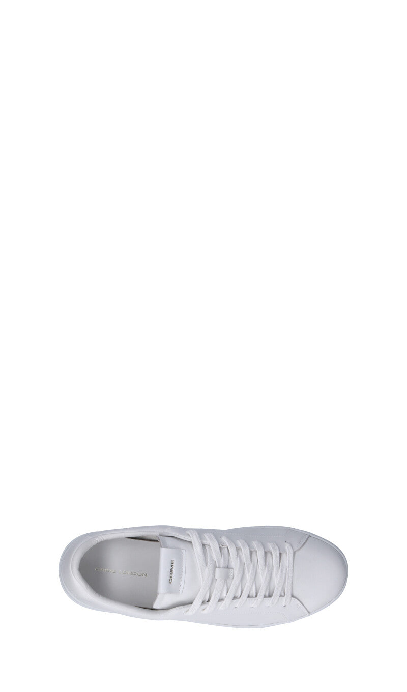 CRIME Sneaker uomo bianca in pelle