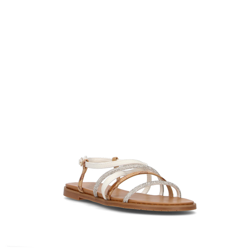 ALVIERO MARTINI Sandalo donna bianco/beige