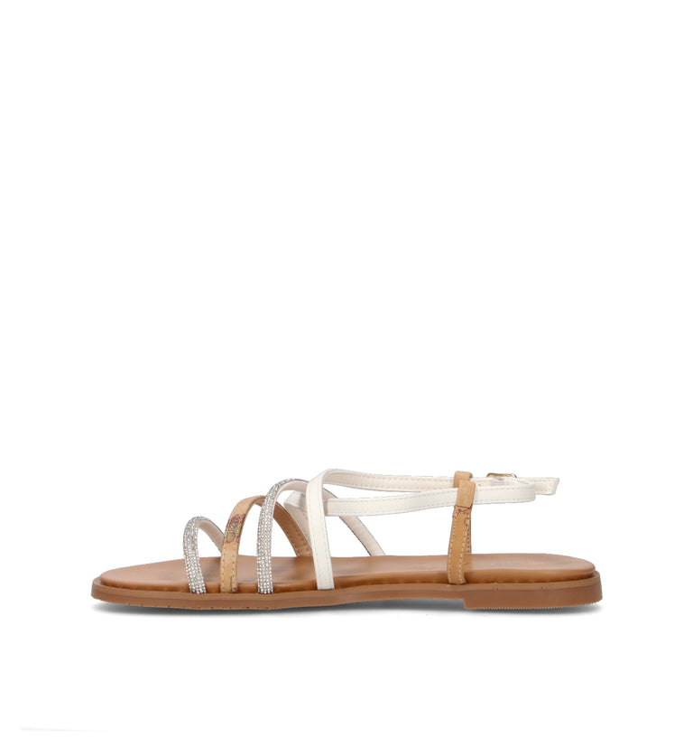 ALVIERO MARTINI Sandalo donna bianco/beige