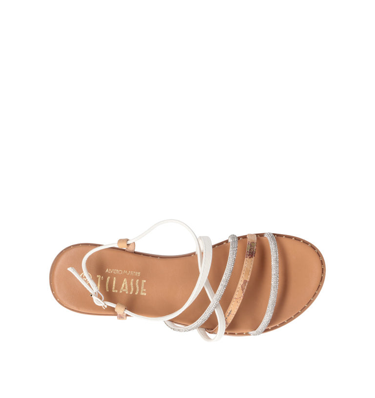 ALVIERO MARTINI Sandalo donna bianco/beige