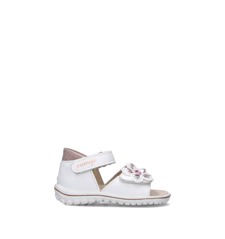 PRIMIGI Sandalo bimba bianca in pelle