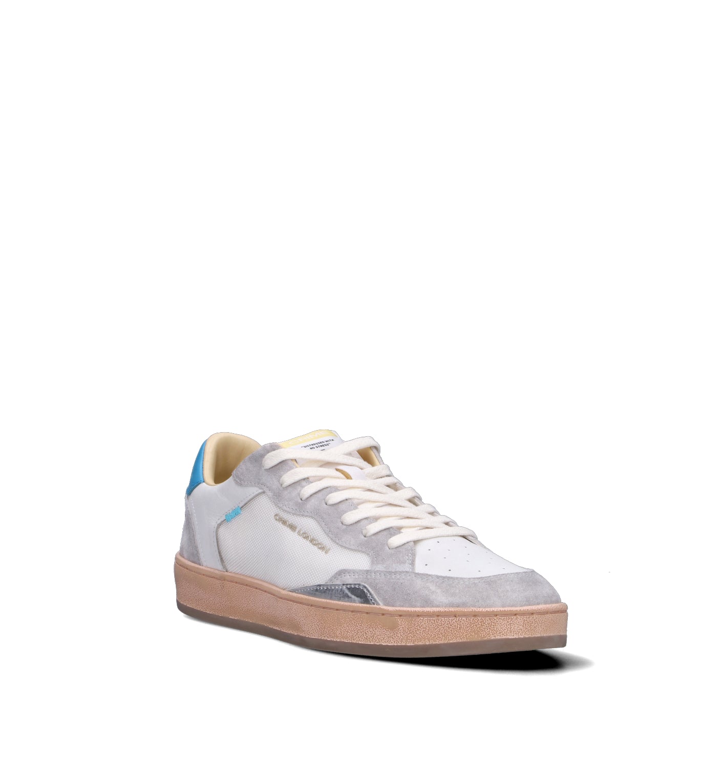 CRIME Sneaker uomo bianca in pelle
