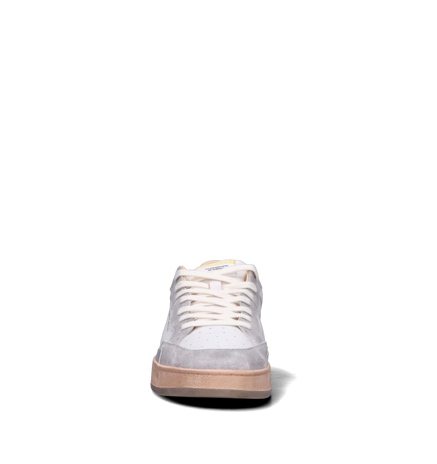 CRIME Sneaker uomo bianca in pelle