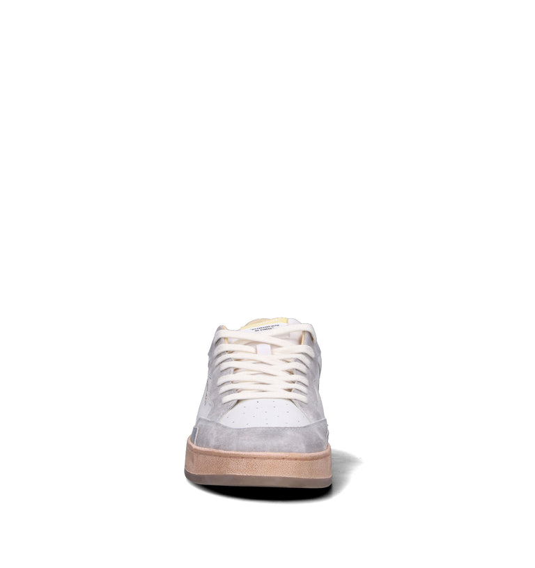 CRIME Sneaker uomo bianca in pelle