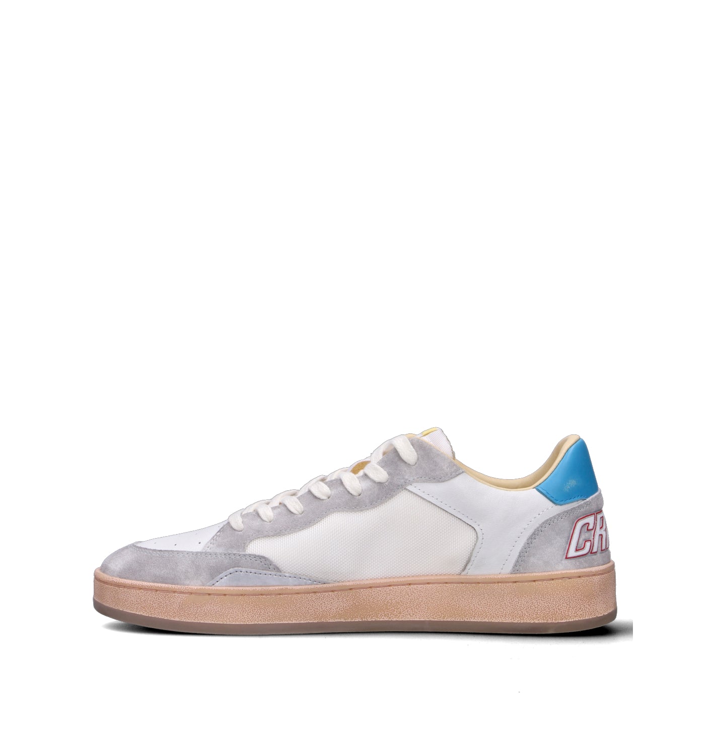 CRIME Sneaker uomo bianca in pelle