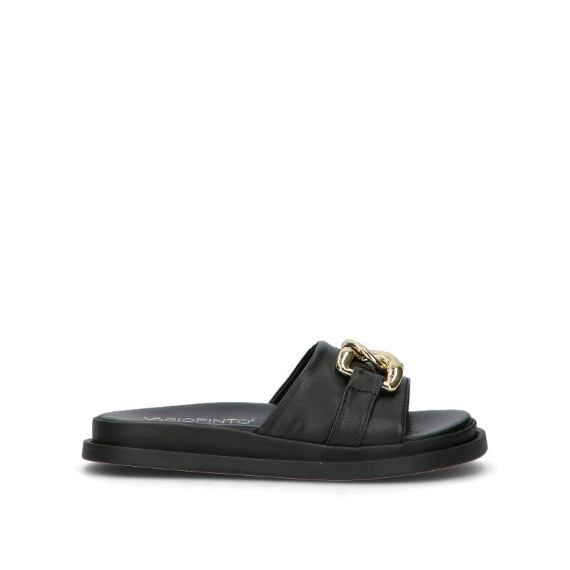 VARIOPINTO Ciabatta donna nera in pelle